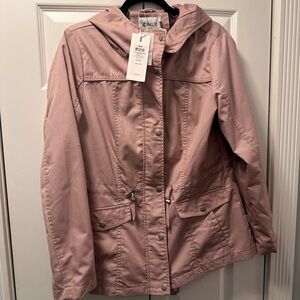 ONLY Women's Pink Hooded Utility Jacket